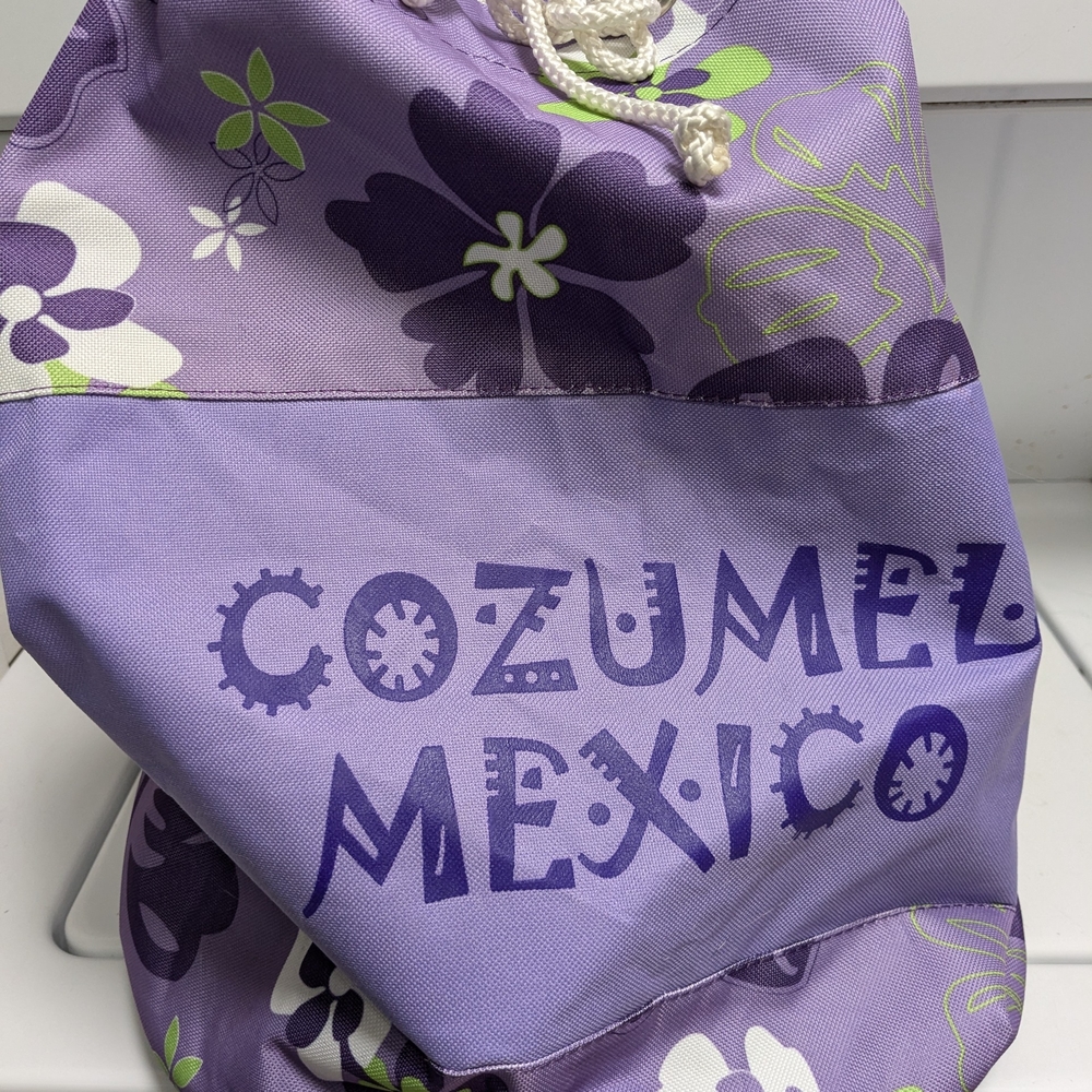 Cozumel Souvenir Oversize Lavender Floral Tote